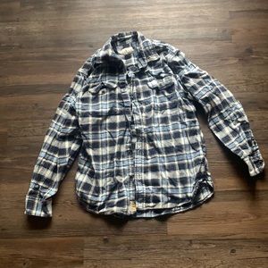 Navy plaid flannel
